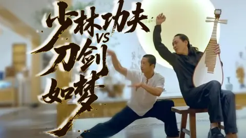 谁的武侠梦又觉醒了？@少林小师傅 的功夫拳拳到肉，合作太痛快了！#弦上江湖#少林寺#功夫#琵琶#打拳
